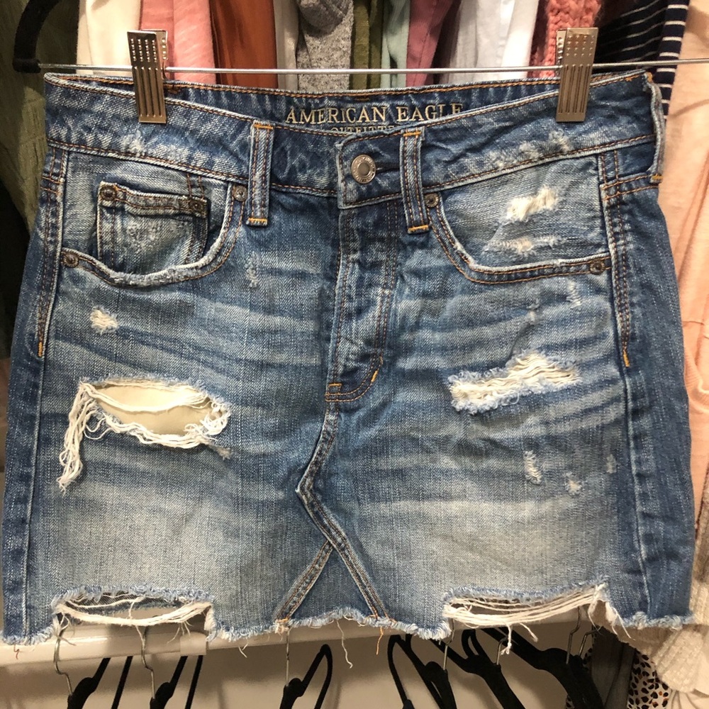 American eagle jean skirt